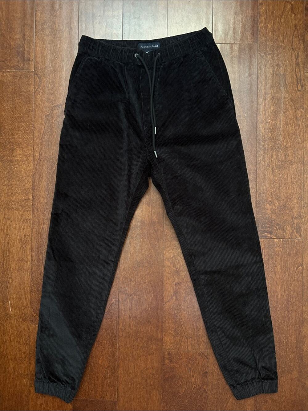 American Eagle Next Level Women’s Flex Corduroy Joggers in Black, Size XS